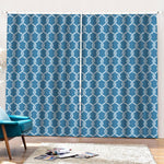 Fishing Rope Knots Pattern Print Pencil Pleat Curtains
