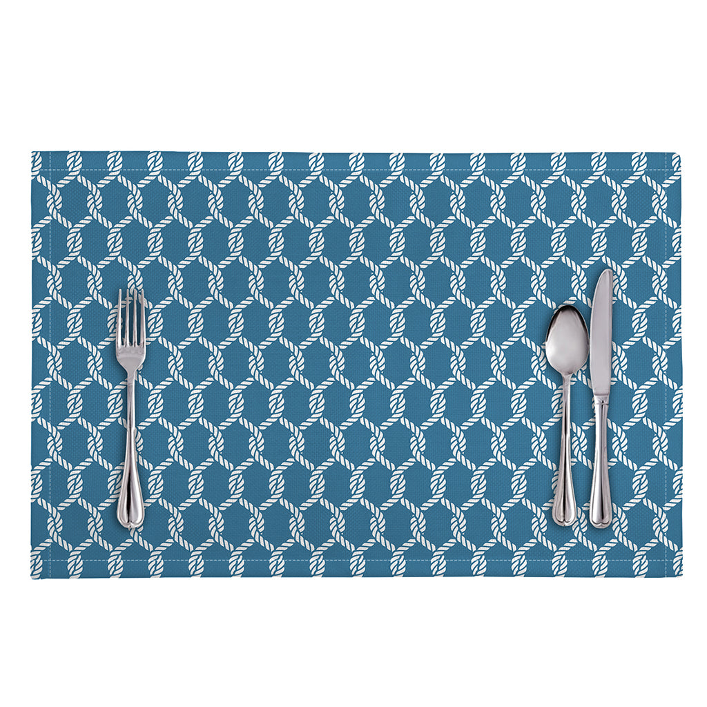 Fishing Rope Knots Pattern Print Placemat