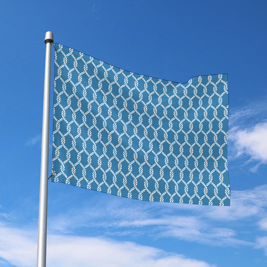 Fishing Rope Knots Pattern Print Polyester Flag