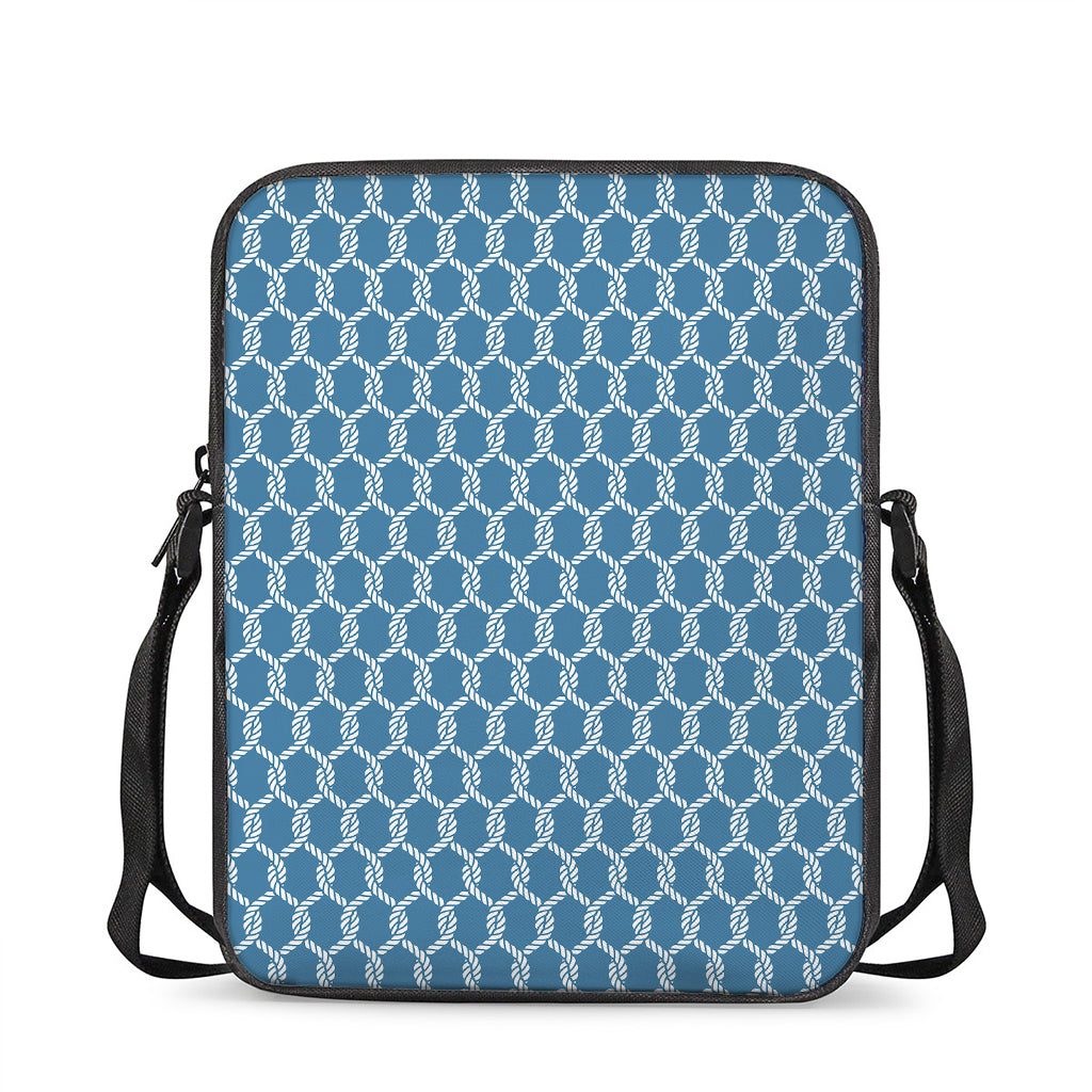 Fishing Rope Knots Pattern Print Rectangular Crossbody Bag