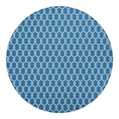 Fishing Rope Knots Pattern Print Round Blanket