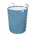 Fishing Rope Knots Pattern Print Round Laundry Basket