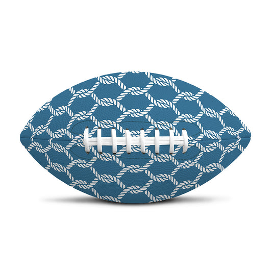 Fishing Rope Knots Pattern Print Rugby Ball