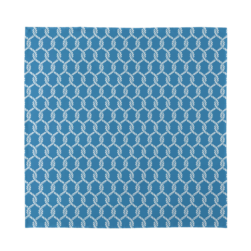 Fishing Rope Knots Pattern Print Silk Bandana