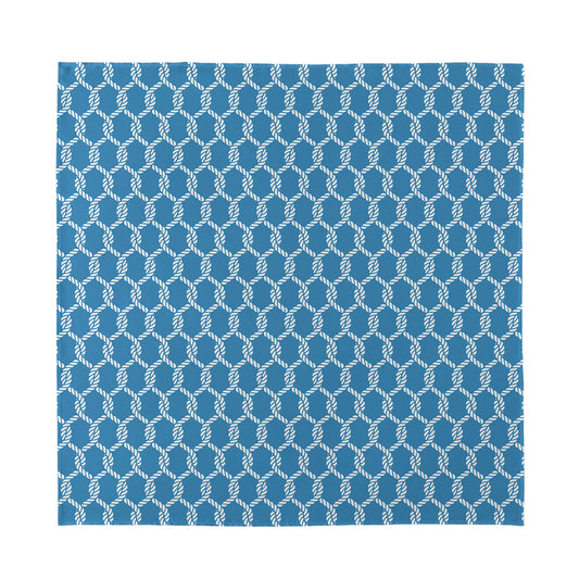 Fishing Rope Knots Pattern Print Silk Bandana