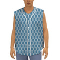 Fishing Rope Knots Pattern Print Sleeveless Baseball Jersey