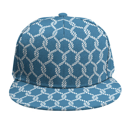 Fishing Rope Knots Pattern Print Snapback Cap