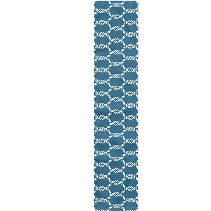 Fishing Rope Knots Pattern Print Table Runner