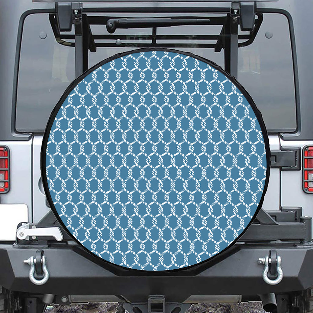 Fishing Rope Knots Pattern Print Tire Cover