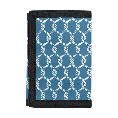 Fishing Rope Knots Pattern Print Trifold Wallet