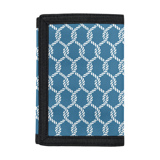 Fishing Rope Knots Pattern Print Trifold Wallet