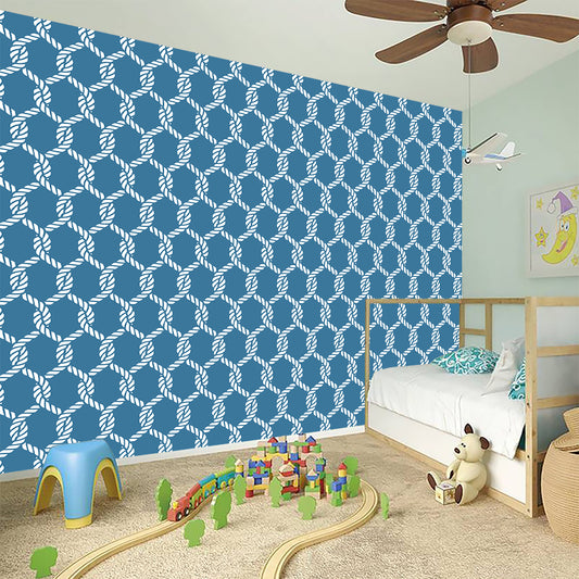 Fishing Rope Knots Pattern Print Wall Sticker