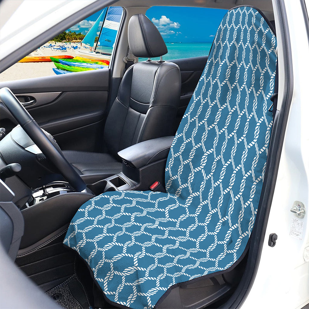 Fishing Rope Knots Pattern Print Waterproof Car Seat Cover