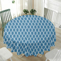 Fishing Rope Knots Pattern Print Waterproof Round Tablecloth