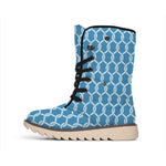 Fishing Rope Knots Pattern Print Winter Boots