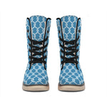 Fishing Rope Knots Pattern Print Winter Boots