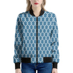 Fishing Rope Knots Pattern Print Women's Bomber Jacket