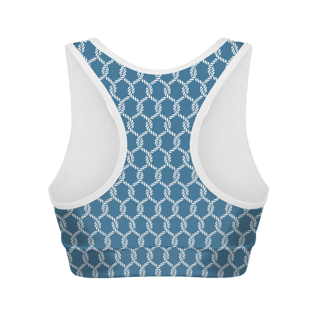Fishing Rope Knots Pattern Print Women's Sports Bra