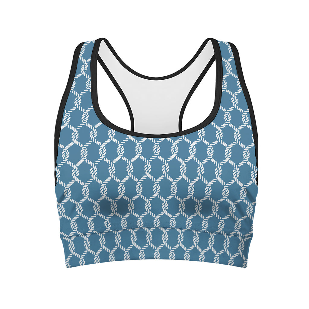 Fishing Rope Knots Pattern Print Women's Sports Bra