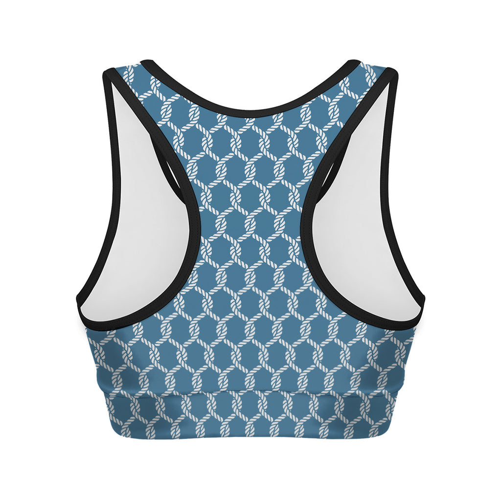 Fishing Rope Knots Pattern Print Women's Sports Bra