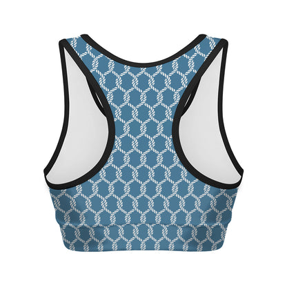 Fishing Rope Knots Pattern Print Women's Sports Bra