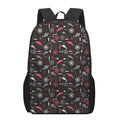 Fishing Theme Pattern Print 17 Inch Backpack