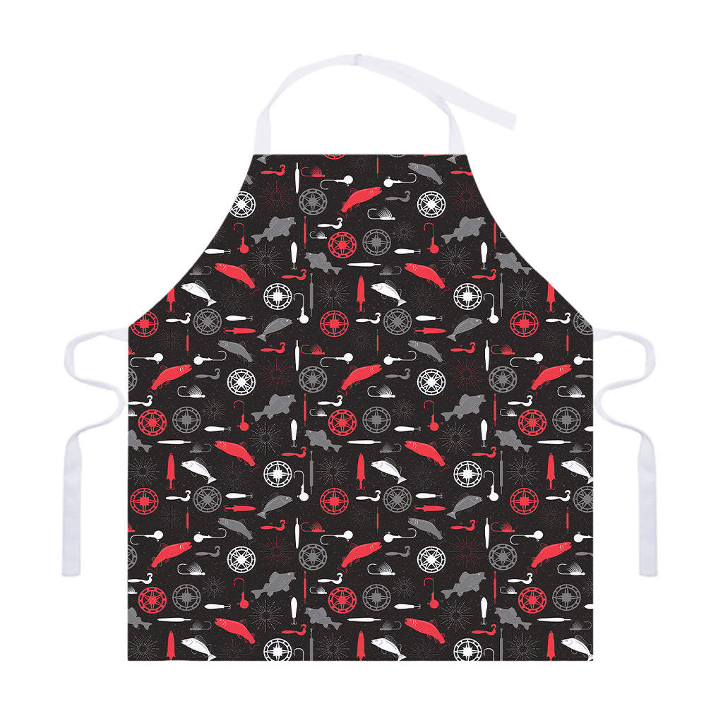 Fishing Theme Pattern Print Adjustable Apron