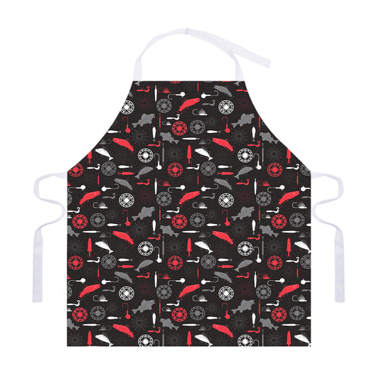 Fishing Theme Pattern Print Adjustable Apron