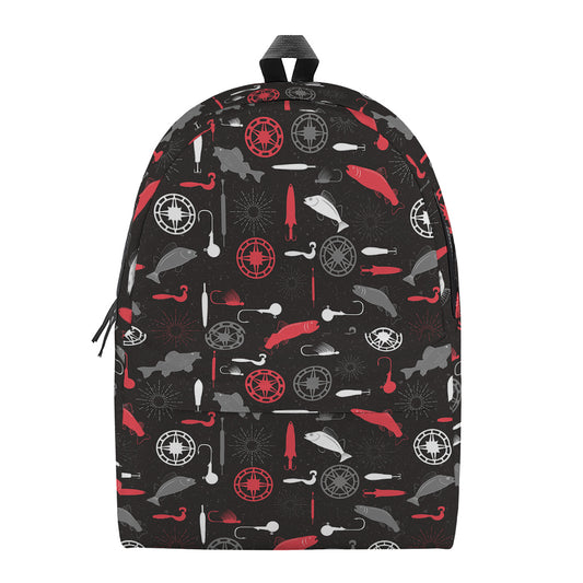 Fishing Theme Pattern Print Backpack