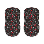Fishing Theme Pattern Print Bar Stool Covers