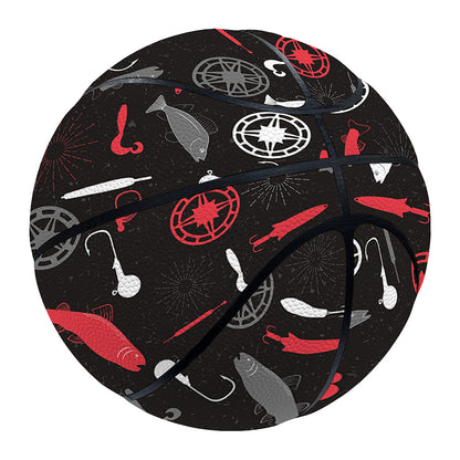 Fishing Theme Pattern Print Basketball