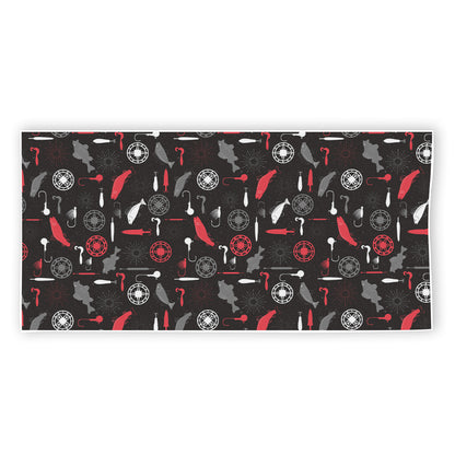 Fishing Theme Pattern Print Beach Towel