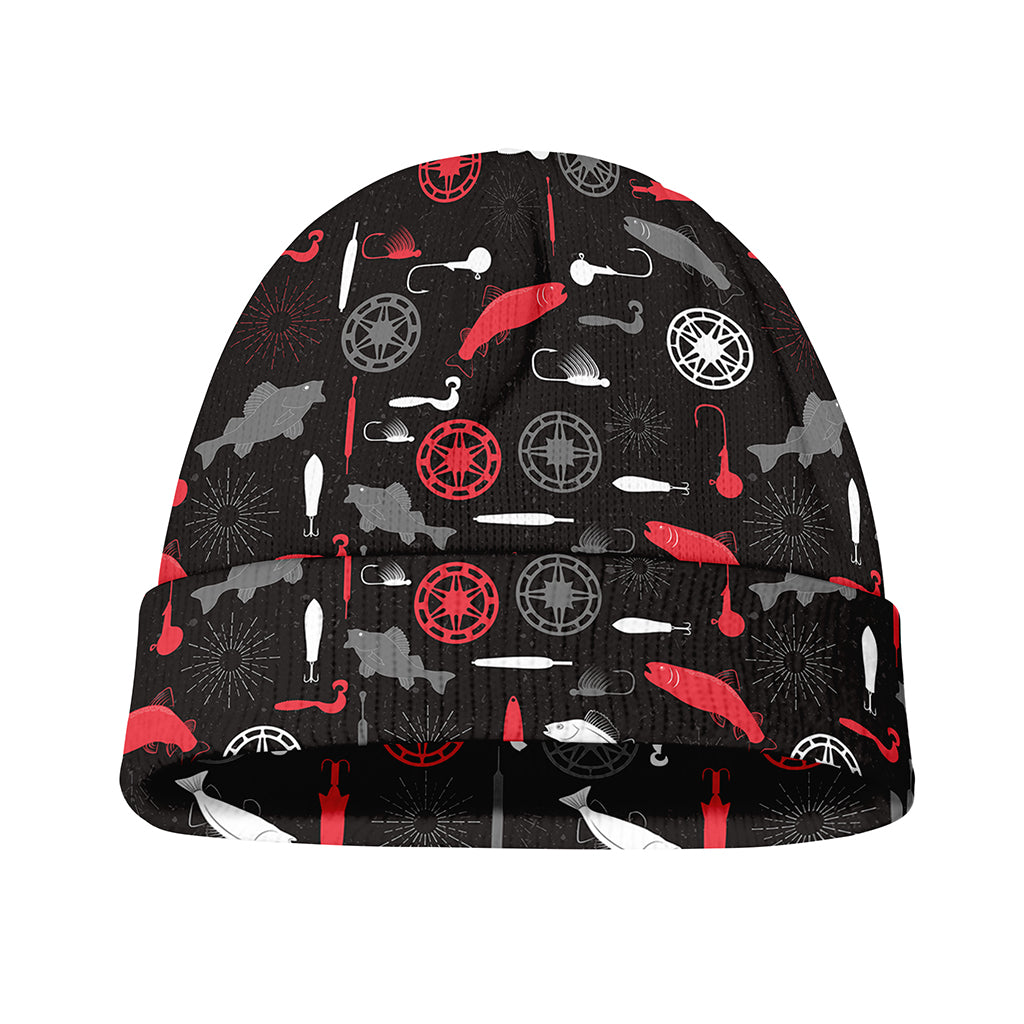 Fishing Theme Pattern Print Beanie