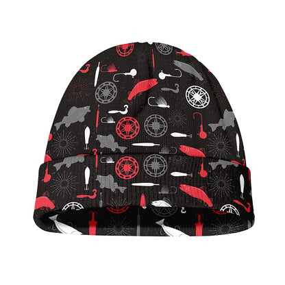 Fishing Theme Pattern Print Beanie