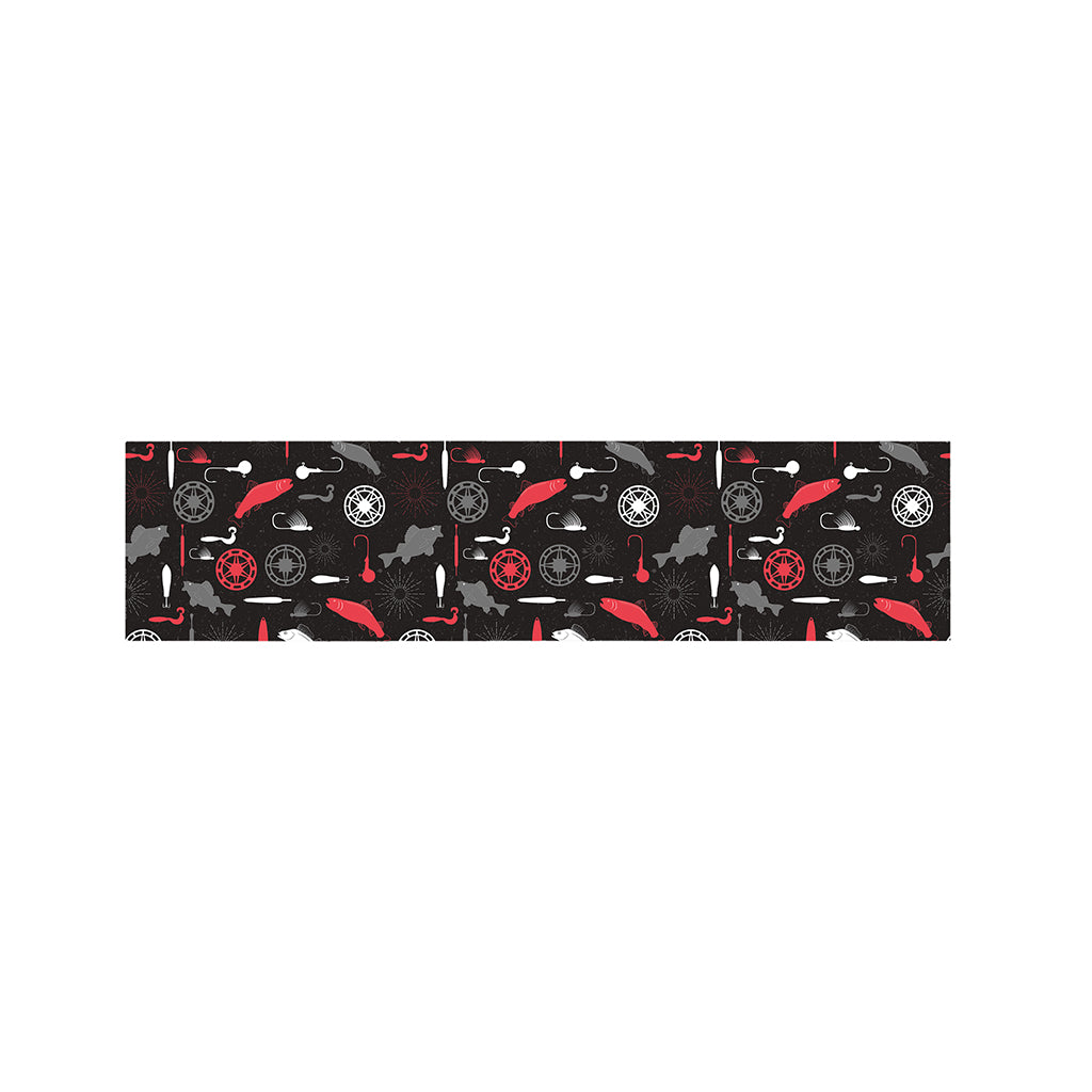 Fishing Theme Pattern Print Bed Runner