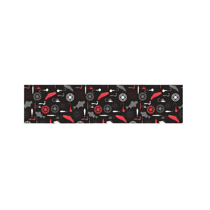 Fishing Theme Pattern Print Bed Runner