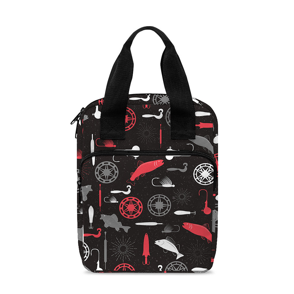 Fishing Theme Pattern Print Bible Tote Bag