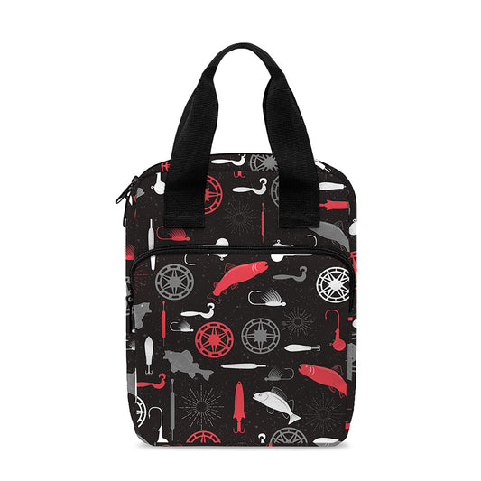 Fishing Theme Pattern Print Bible Tote Bag