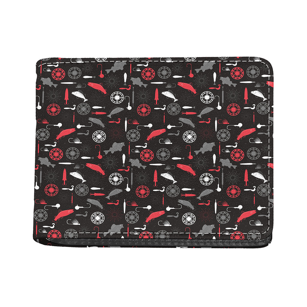 Fishing Theme Pattern Print Bifold Wallet