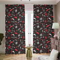 Fishing Theme Pattern Print Dimout Pencil Pleat Curtains