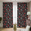 Fishing Theme Pattern Print Blackout Pencil Pleat Curtains