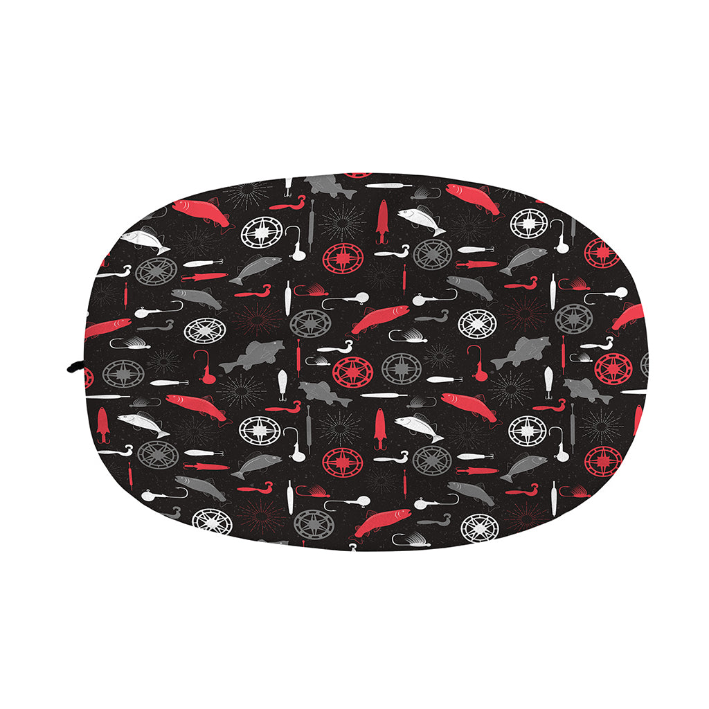 Fishing Theme Pattern Print Car Side Mirror Covers