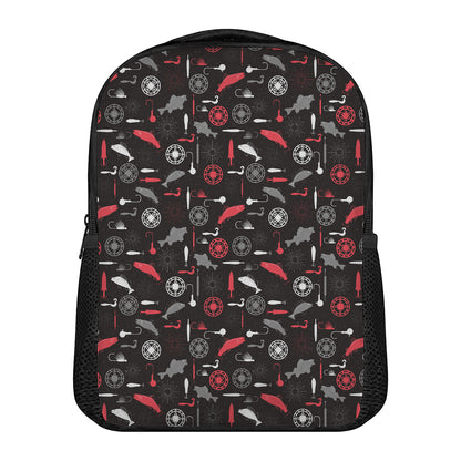Fishing Theme Pattern Print Casual Backpack