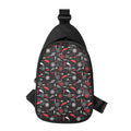 Fishing Theme Pattern Print Sling Bag