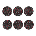 Fishing Theme Pattern Print Coaster Set