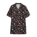 Fishing Theme Pattern Print Cotton Hawaiian Shirt
