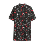 Fishing Theme Pattern Print Cotton Hawaiian Shirt