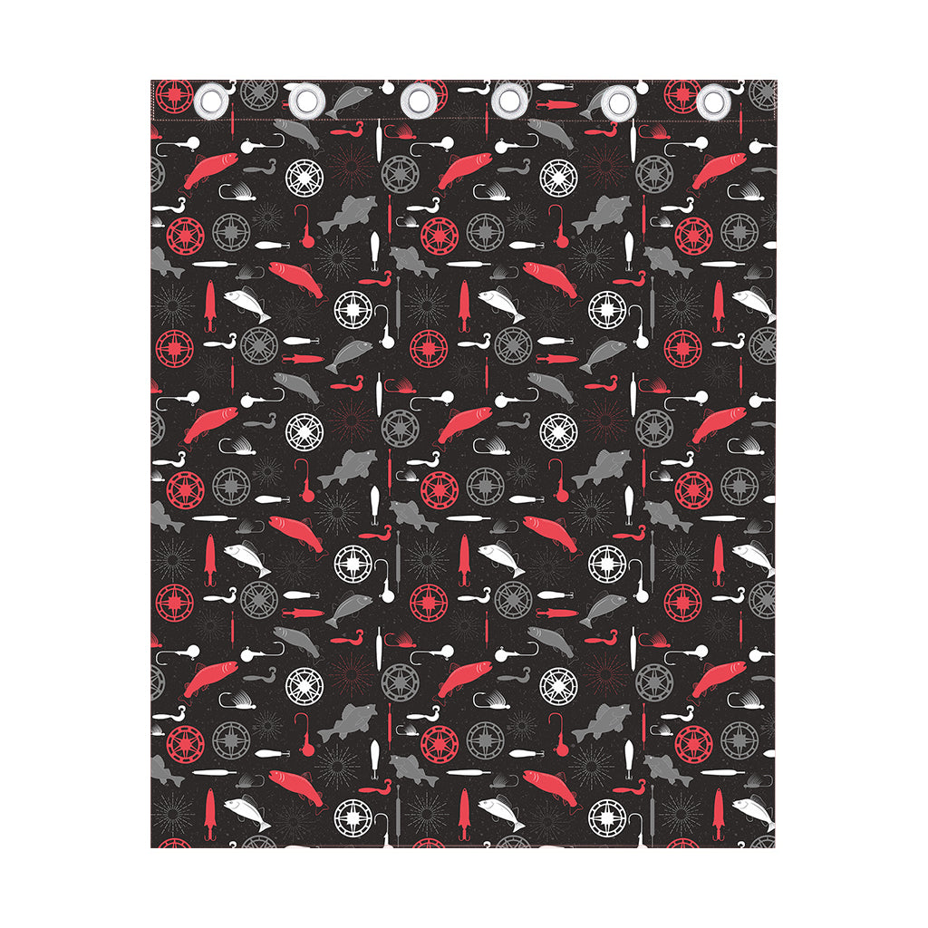 Fishing Theme Pattern Print Curtain