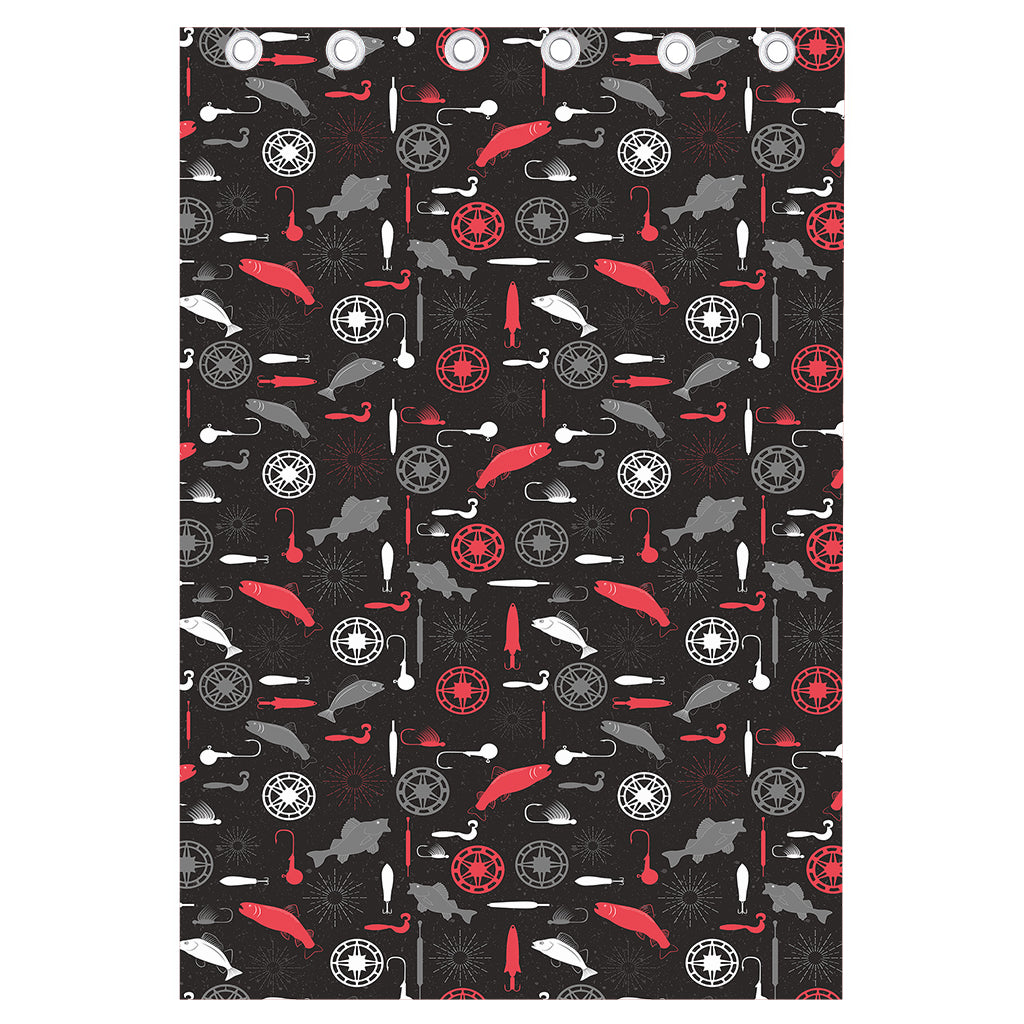 Fishing Theme Pattern Print Curtain
