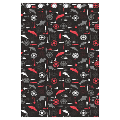 Fishing Theme Pattern Print Curtain